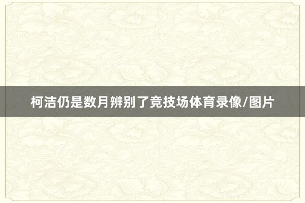 柯洁仍是数月辨别了竞技场体育录像/图片