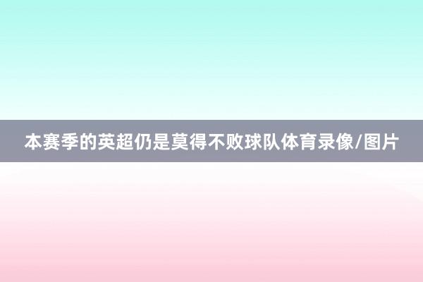 本赛季的英超仍是莫得不败球队体育录像/图片
