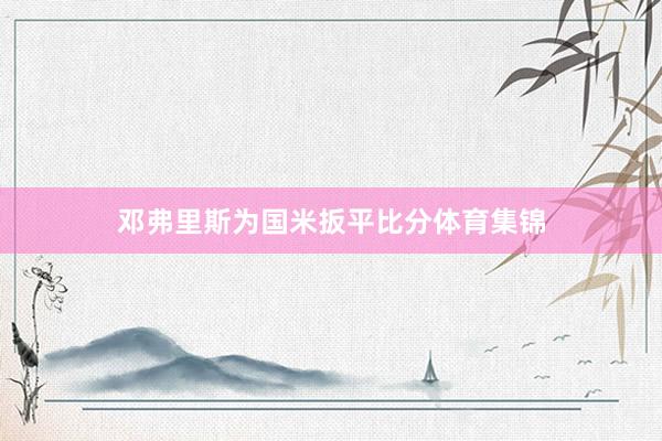 邓弗里斯为国米扳平比分体育集锦