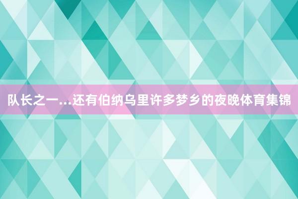 队长之一...还有伯纳乌里许多梦乡的夜晚体育集锦