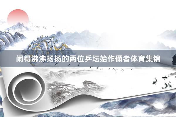闹得沸沸扬扬的两位乒坛始作俑者体育集锦