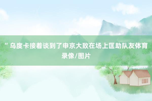 ”乌度卡接着谈到了申京大致在场上匡助队友体育录像/图片