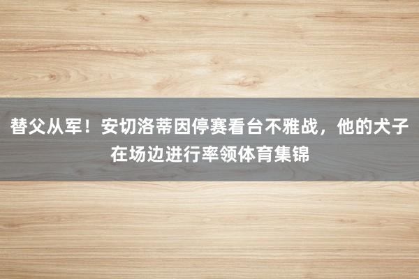 替父从军！安切洛蒂因停赛看台不雅战，他的犬子在场边进行率领体育集锦
