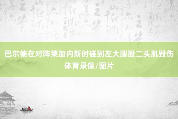 巴尔德在对阵莱加内斯时碰到左大腿股二头肌毁伤体育录像/图片