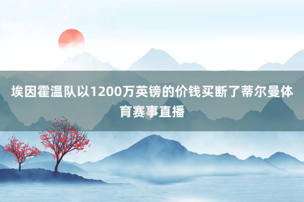 埃因霍温队以1200万英镑的价钱买断了蒂尔曼体育赛事直播