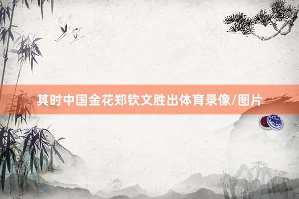 其时中国金花郑钦文胜出体育录像/图片