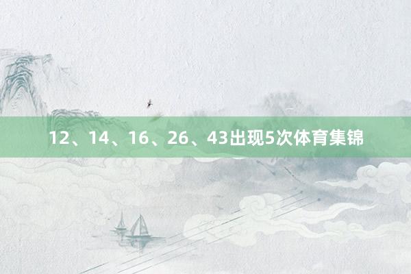 12、14、16、26、43出现5次体育集锦