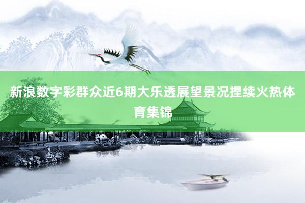 新浪数字彩群众近6期大乐透展望景况捏续火热体育集锦