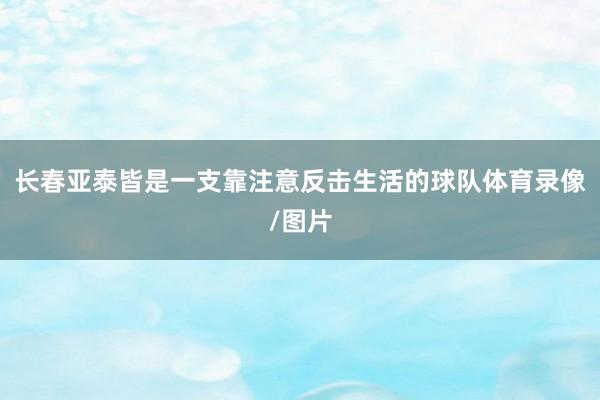 长春亚泰皆是一支靠注意反击生活的球队体育录像/图片