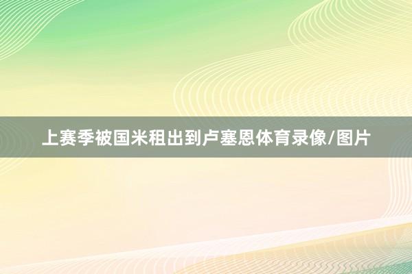 上赛季被国米租出到卢塞恩体育录像/图片