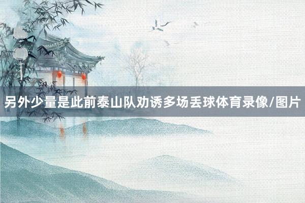 另外少量是此前泰山队劝诱多场丢球体育录像/图片