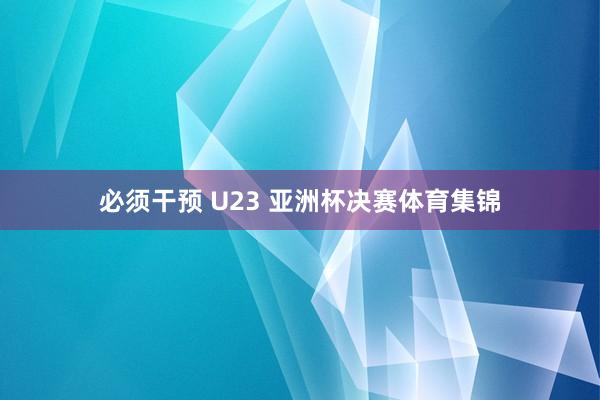 必须干预 U23 亚洲杯决赛体育集锦