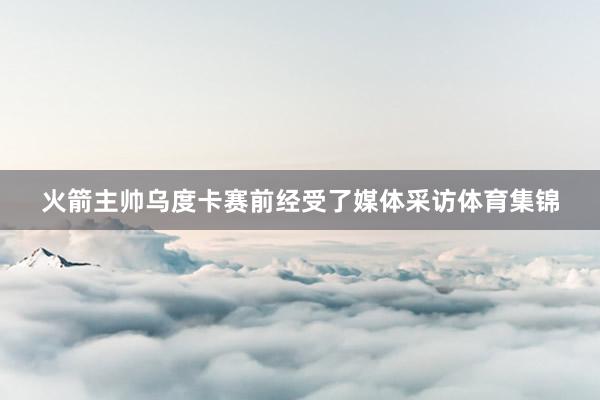 火箭主帅乌度卡赛前经受了媒体采访体育集锦