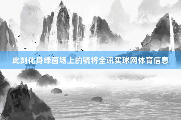 此刻化身绿茵场上的骁将全讯买球网体育信息