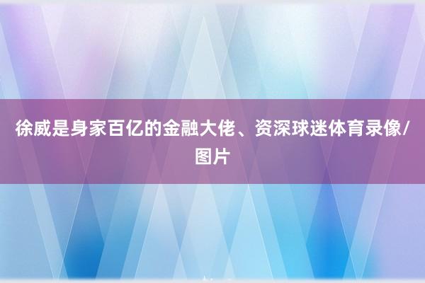 徐威是身家百亿的金融大佬、资深球迷体育录像/图片