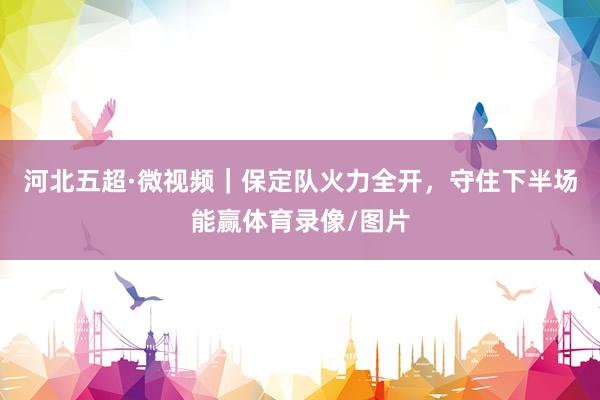 河北五超·微视频｜保定队火力全开，守住下半场能赢体育录像/图片