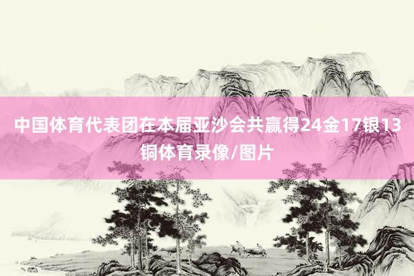 中国体育代表团在本届亚沙会共赢得24金17银13铜体育录像/图片