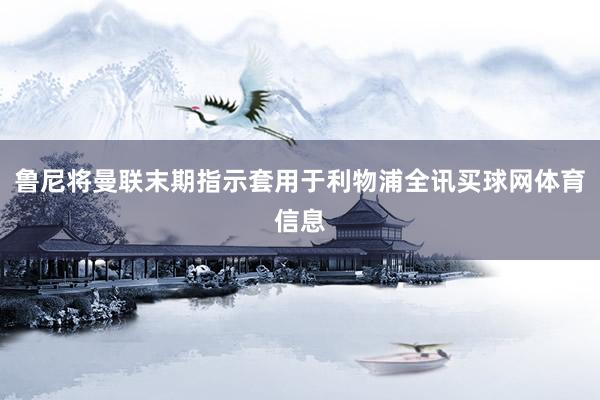 鲁尼将曼联末期指示套用于利物浦全讯买球网体育信息