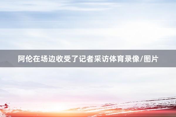 阿伦在场边收受了记者采访体育录像/图片